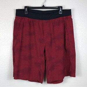 Lululemon Core Shorts Red & Black Grip Print Men’s Size XXL 10” Inseam